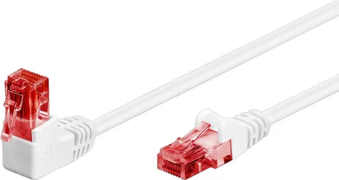 GOOBAY καλώδιο δικτύου 51522, CAT 6 U/UTP, γωνιακό, CCA, 1m, λευκό