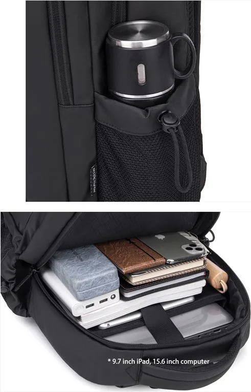 ARCTIC HUNTER τσάντα πλάτης B00534 με θήκη laptop 15.6", 21L, γκρι — εικόνα 2