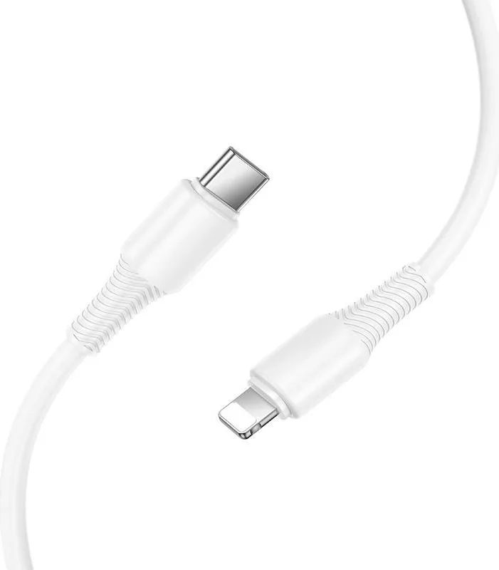HOCO X120 Beneficio καλώδιο PD TO Lightning, 1m, 27W, λευκό — εικόνα 2