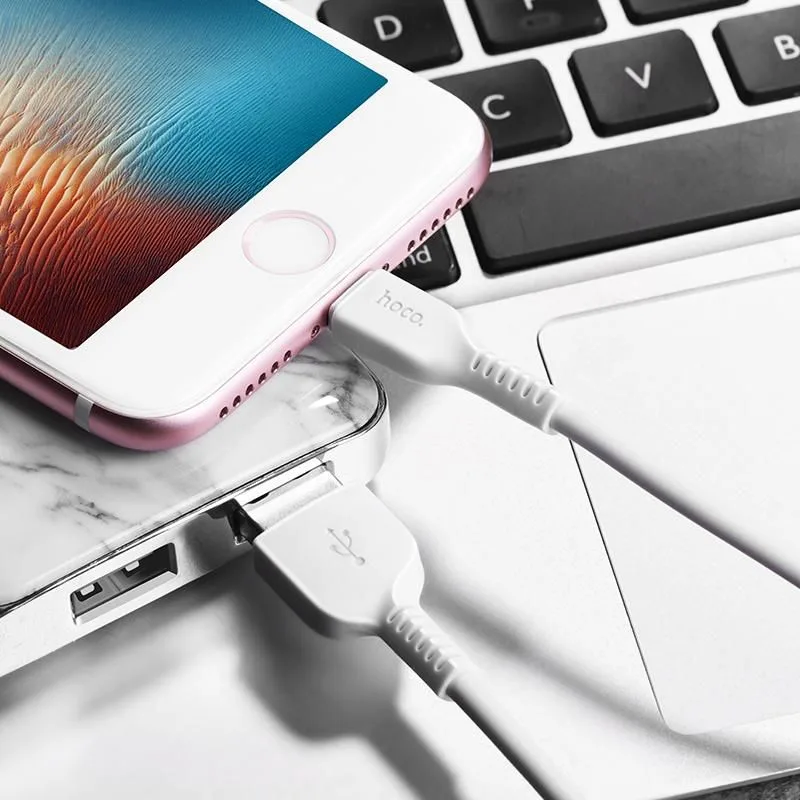 HOCO X13 Easy Charged καλώδιο φόρτισης Lightning, λευκό — εικόνα 2