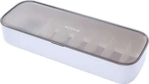 ECOCO κουτί οργάνωσης καλωδίων E2206 με ταινία τύπου velcro, λευκό