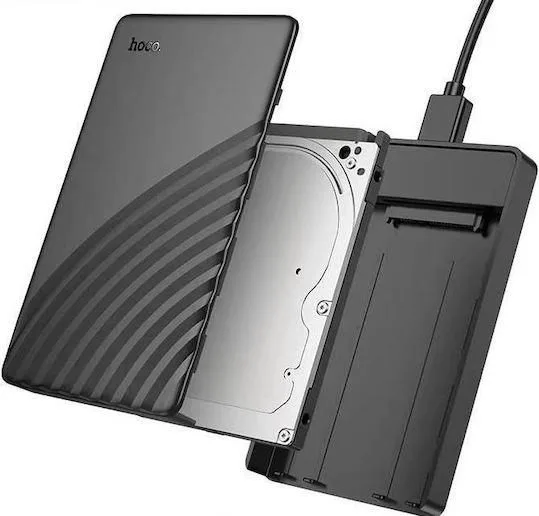 HOCO HB55 θήκη ΣΚΛΗΡΟΥ ΔΙΣΚΟΥ, USB 3.0, μαύρο — εικόνα 2