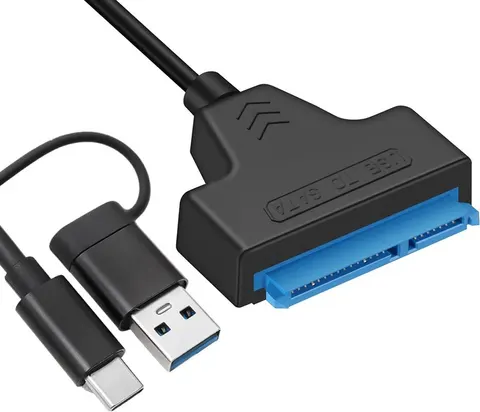 POWERTECH καλώδιο σύνδεσης HDD/SSD CAB-UC076, USB/USB-C σε SATA, 6Gbps