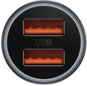 BASEUS Golden Contactor MAX, φορτιστής ΑΥΤΟΚΙΝΗΤΟΥ ΓΡΗΓΟΡΗΣ φόρτισης, 2 ΘΥΡΕΣ, 60W, γκρι — εικόνα 2