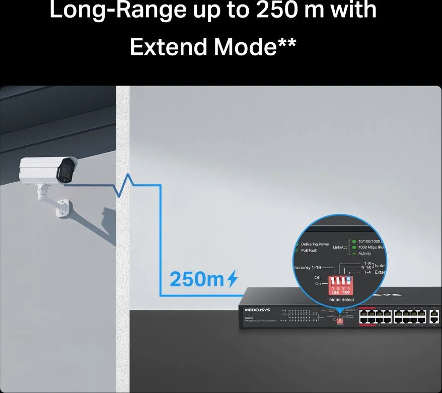MERCUSYS rackmount switch MS120GP, 20x Gigabit θύρες, PoE+, V1.0 — εικόνα 6