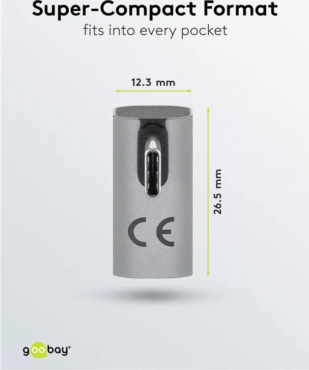 GOOBAY αντάπτορας USB-C 74443, γωνιακός 90°, USB4, 240W, 40Gbps, 8K, γκρι — εικόνα 8