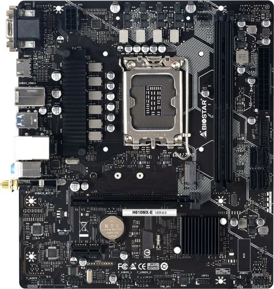 BIOSTAR μητρική H610MX-E, 2x DDR4, s1700, USB 3.2, uATX, GbE, Ver. 6.0 — εικόνα 3