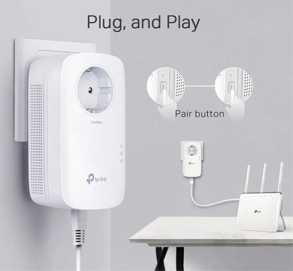 TP-LINK Passthrough Powerline Starter Kit TL-PA8010P, AV1300, Ver: 3.0 — εικόνα 4