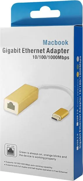 Αντάπτορας δικτύου ST735, USB-C, 1000Mbps Ethernet, ασημί — εικόνα 2