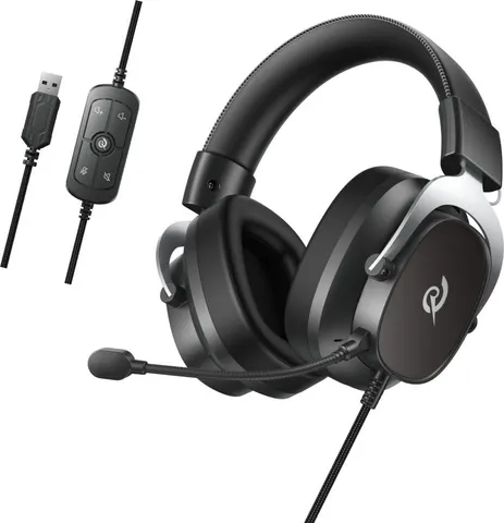QCY Heroad VT200 Pro 7.1 Black USB PlayStation & PC Gaming Headset 53mm Metal Headband PS4/PS5/PC