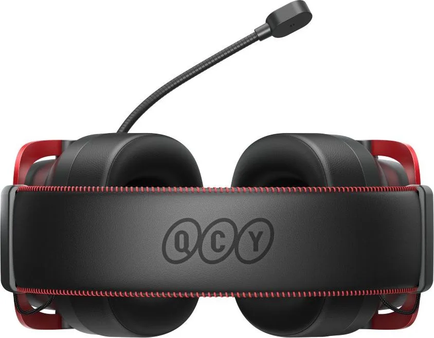 QCY Heroad VT200 Pro Tri-mode Red Wired/Wireless/BT Gaming Headset 53mm Metal Headband PS4/PS5/PC — εικόνα 2