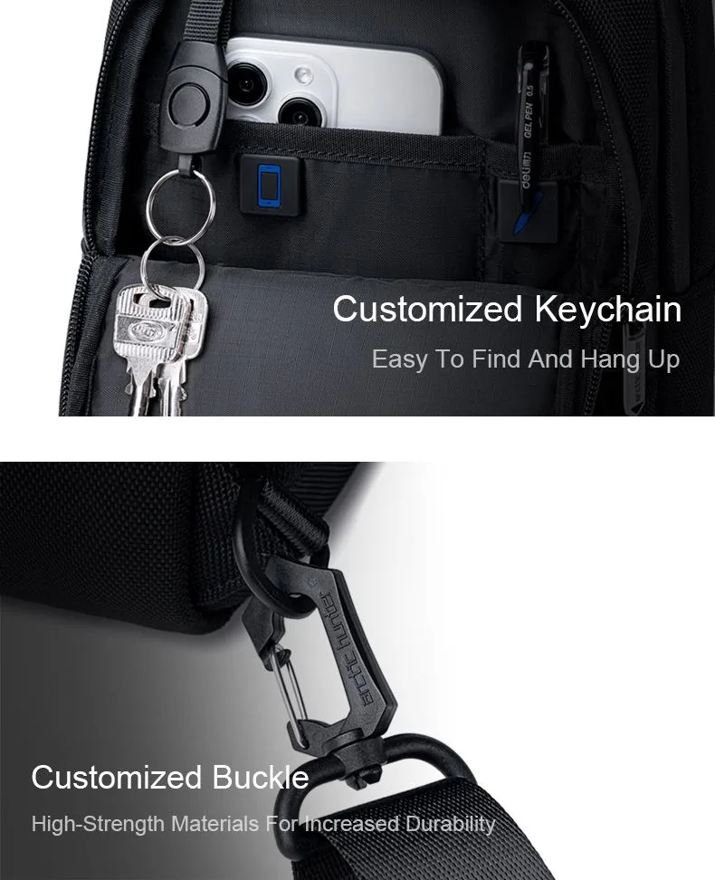 ARCTIC HUNTER τσάντα Crossbody XB00678, 5.8L, μαύρη — εικόνα 7