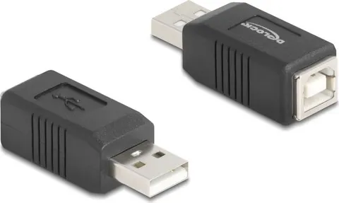DELOCK αντάπτορας USB σε USB Type B 67202, 480Mbps, μαύρος