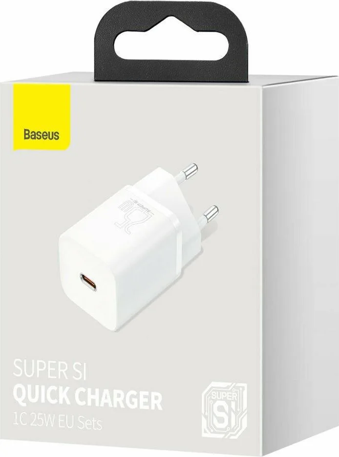 BASEUS Super SI, φορτιστής ΓΡΗΓΟΡΗΣ φόρτισης, 1 θύρα, 25W, ΛΕΥΚΟΣ — εικόνα 3