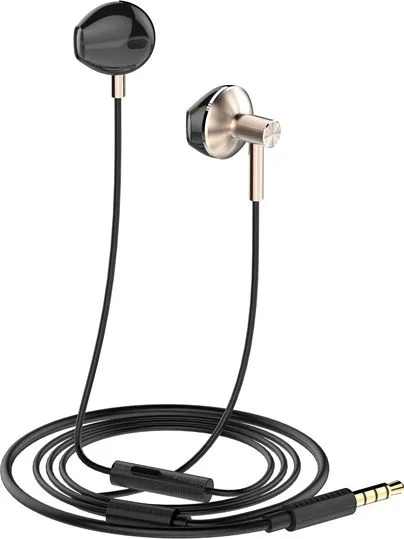 LDNIO earphones με μικρόφωνο HP09, 3.5mm σύνδεση, Φ13mm, 1.2m, ροζ χρυσό — εικόνα 3