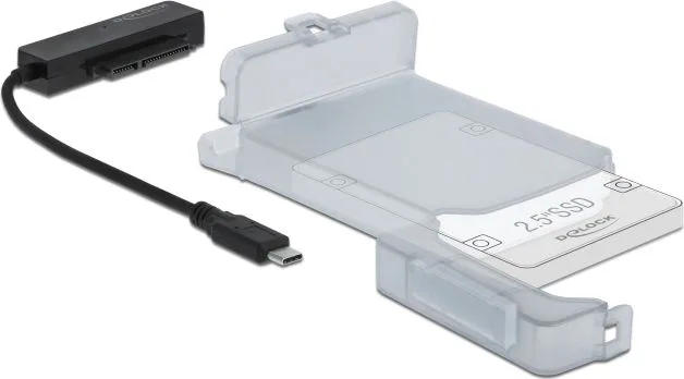 DELOCK αντάπτορας USB-C σε SATA 64084 με θήκη για 2.5" HDD/SSD, 6Gbps — εικόνα 2