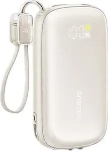 BASEUS Enerfill FC21 QPOW3 Ultra, Powerbank, 10000MAh, με ΑΠΟΣΠΩΜΕΝΟ καλώδιο Lightning, 45W, με ΨΗΦΙΑΚΗ οθόνη, ΤΙΤΑΝΙΟ
