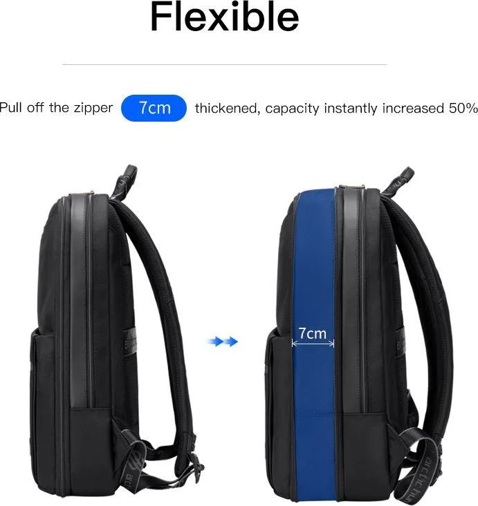 ARCTIC HUNTER τσάντα πλάτης B00410 με θήκη laptop 15.6", πτυσσόμενη, 21L, μαύρη — εικόνα 2