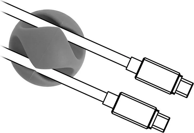 POWERTECH Οργανωτής καλωδίων σιλικόνης TIES-010, 2 καλωδίων, 6τμχ — εικόνα 2
