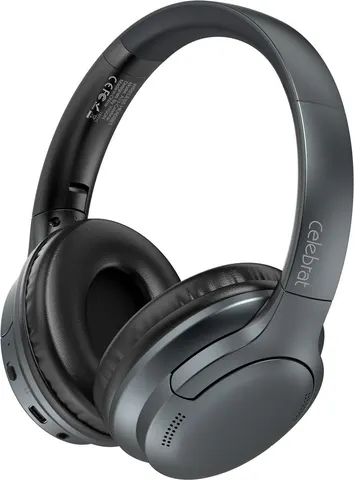 CELEBRAT headphones A33, ασύρματα & ενσύρματα, ANC, 40mm, 300mAh, μαύρα