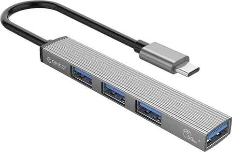 ORICO USB hub AH-13, 4x θυρών, USB 3.0, 5Gbps, USB-C σύνδεση, γκρι