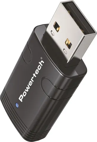 POWERTECH ασύρματος USB αντάπτορας δικτύου & Bluetooth 5.3 PT-1387, 900Mbps WiFi 6