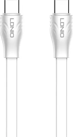 LDNIO καλώδιο USB-C σε USB-C LC131C, 65W PD, 1m, λευκό