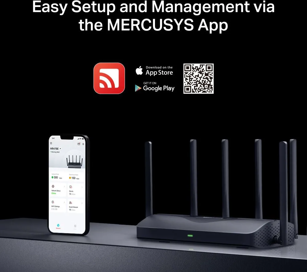 MERCUSYS router MR47BE, WiFi 7, 9.3Gbps BE9300, Tri-Band, V2.0 — εικόνα 6