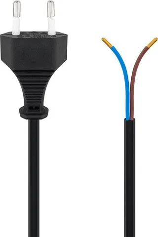 GOOBAY καλώδιο τροφοδοσίας Euro male 2x0.75 mm² 50085, 1.5m, μαύρο
