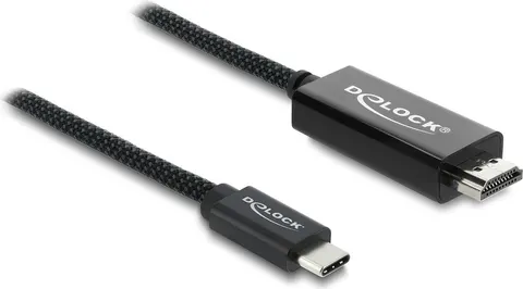 DELOCK καλώδιο USB-C σε HDMI 81704, 4K/60Hz, 2m, μαύρο