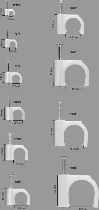 GOOBAY ρόκα στήριξης καλωδίων 17078, 6mm, λευκό, 100τμχ — εικόνα 5