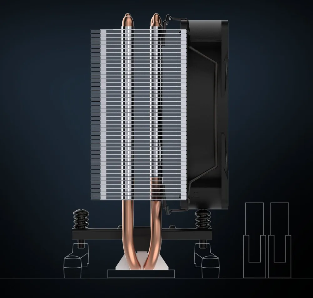 Arctic Freezer 8A – CPU Cooler for AM5, AM4, Direct touch, dual 12cm Pressure Fan push — εικόνα 7