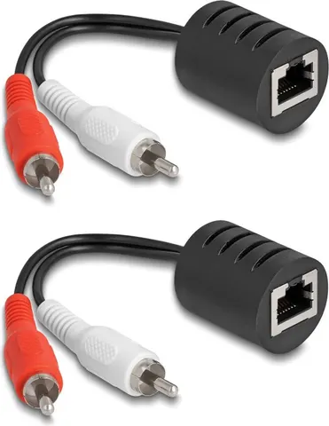 DELOCK audio extender 87857 RCA σε RCA, μέσω καλωδίου RJ45, έως 50m