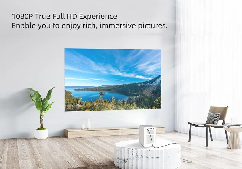 MECOOL smart βιντεοπροβολέας KP2, 1080p FHD, 600 ANSI, Wi-Fi, λευκός — εικόνα 5