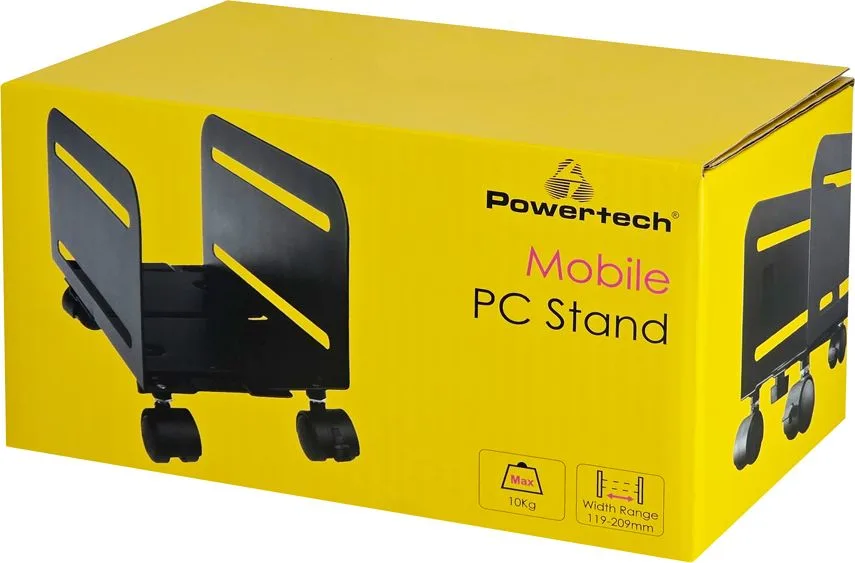 POWERTECH βάση PC PT-1329 με ροδάκια, universal, μεταλλική, έως 10kg — εικόνα 6