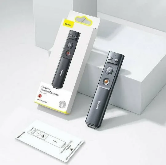 BASEUS Orange DOT, κόκκινο Laser ΥΠΟΔΕΙΞΗΣ ΠΑΡΟΥΣΙΑΣΕΩΝ, με πλήκτρα Slideshow, γκρι — εικόνα 3