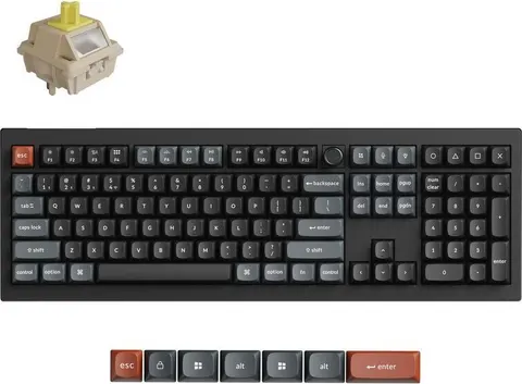 Keychron V6 Ultra (V6U-D4) QMK/VIA 8K Wireless Custom Mechanical Keyboard Banana Switch RGB 100% US