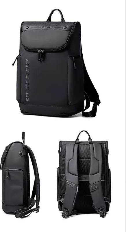 ARCTIC HUNTER τσάντα πλάτης B00465 με θήκη laptop 15.6", 25L, μαύρη — εικόνα 4