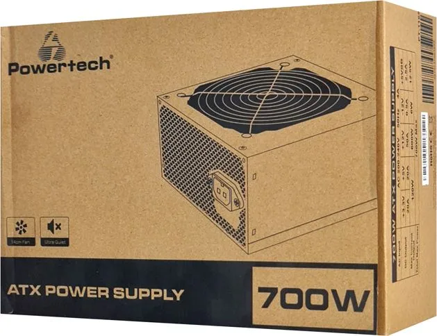 POWERTECH τροφοδοτικό για PC PT-1169, 700W, ATX, 140mm Fan — εικόνα 4