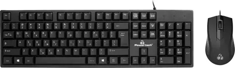 POWERTECH set ποντίκι & πληκτρολόγιο PT-1075, ενσύρματο, 1000DPI, μαύρο