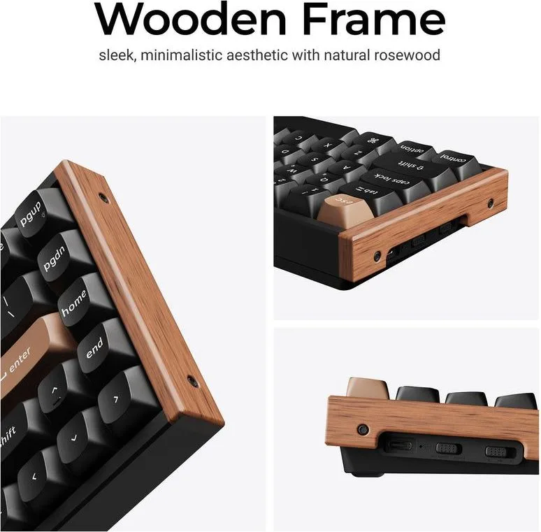Keychron K6 HE (K6H-F1) Special Wood Edition Wireless Magnetic Hall Effect RGB Keyboard 65% US — εικόνα 5