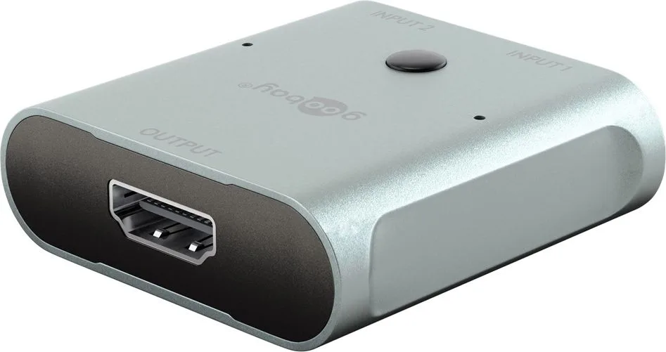 GOOBAY HDMI switch 77791, 2 σε 1, 8K/60Hz, γκρι — εικόνα 3
