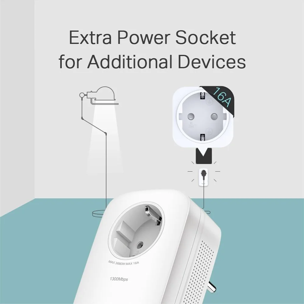 TP-LINK Passthrough Powerline Starter Kit TL-PA8010P, AV1300, Ver: 3.0 — εικόνα 5