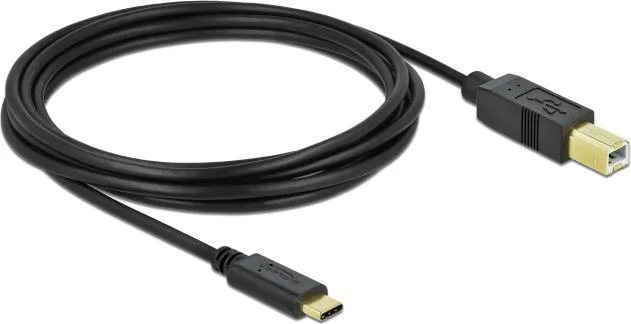DELOCK καλώδιο USB-C σε USB Type B 83666, 480Mbps, 3m, μαύρο — εικόνα 2