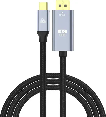 POWERTECH καλώδιο USB-C σε HDMI PTR-0171, 4K/60Hz, 10.2 Gbps, 1m, μαύρο