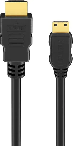 GOOBAY καλώδιο mini HDMI σε HDMI 74088 με Ethernet, 4K/60Hz, 10.2 Gbps, 5m, μαύρο — εικόνα 2