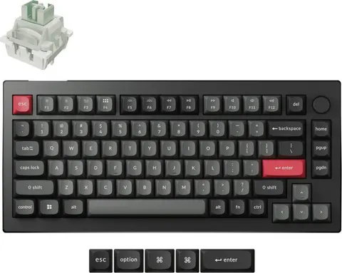 Keychron C75 HE 8K (C75H-M1-US) Hall Effect Keyboard RGB Magnetic Switch Black 75% US Layout