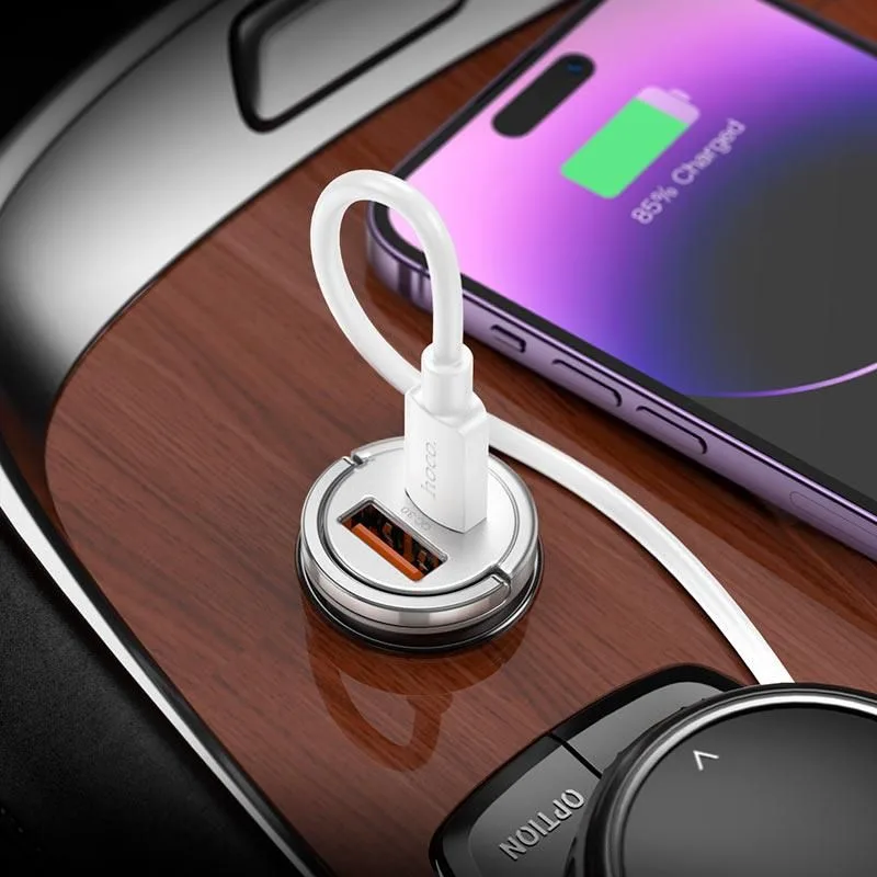 HOCO NZ10 φορτιστής ΑΥΤΟΚΙΝΗΤΟΥ Handy PD45W, 2 ΘΥΡΕΣ , ΜΑΥΡΟΣ — εικόνα 4