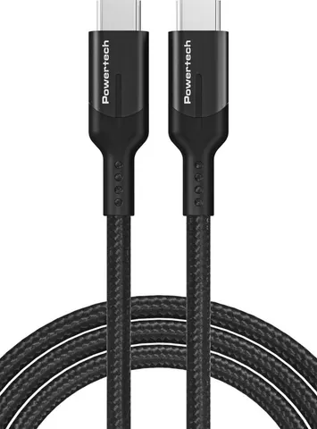 POWERTECH καλώδιο USB-C PTR-0136, PD 100W, 20Gbps, copper, 1m, μαύρο