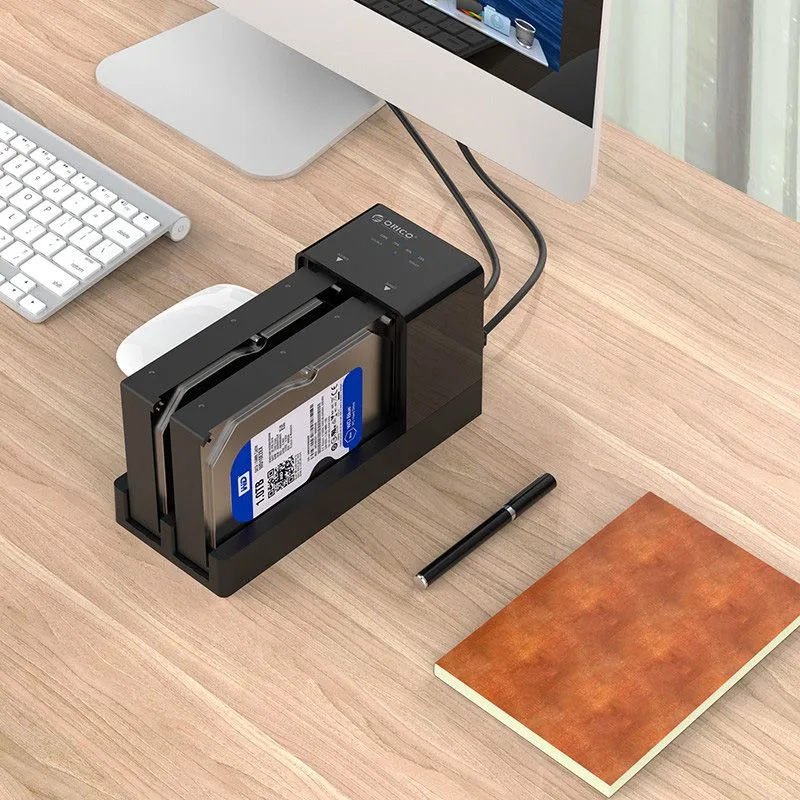 ORICO docking station για 2.5" ή 3.5" SATA HDD/SSD 6528US3-C, 2 θέσεων, 5Gbps, clone function, μαύρο — εικόνα 2